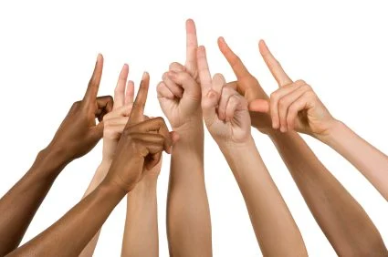 What are they pointing at?
