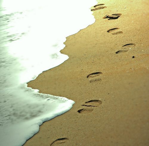 Footprints in sand