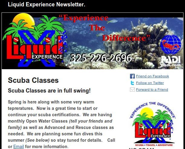 Email Newsletter Review: Liquid Experience