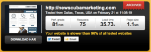 New SCUBA Marketing Old Speed Test